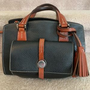 Dooney & Bourke Black Medium Tassel Pocket Satchel